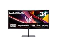 LG UltraGear G6 Gaming Monitor 34G630A-B, Curved UWQHD 1440p VA, 34 inch, 240Hz, 1ms GtG, HDR400, FreeSync Premium, Speakers, HDMI2.1, DP, USB-C, Black