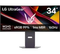 LG UltraGear G6 Gaming Monitor 34G600A-B, Curved UWQHD 1440p VA, 34 inch, 160Hz, 5ms GtG, 1ms MBR, Built-in Speakers, Multi Adjustable display, HDMI, DP, Black