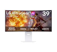 LG UltraGear GX9s 39GX90SB Smart Gaming Monitor, 39" UWQHD WOLED, White | Curved, 240Hz, 0.03ms, OLED, HDR 400, AI Picture & Sound, HDMI 2.1 and USB-C 65W PD