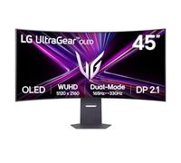 LG UltraGear OLED GX9 Gaming Monitor 45GX950A-B - 5K2K 45 Inch WOLED Curved, Dual-mode 165-330Hz, 0.03ms, 275-1300nits, FreeSync Premium Pro, HDR 400, Speakers, DP 2.1, HDMI 2.1, USB-C, Black