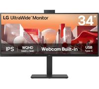 LG 34BA85QE 34 IPS QHD USB-C Webcam UltraWide Curved Monitor