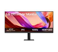 LG UltraWide Monitor 34U511A - UWFHD 1080p IPS 34 inch, 100Hz, 5ms GtG, DisplayHDR 400, Office and Desktop display, Reader Mode & Flicker Safe, Smart Energy Saving, DisplayPort, HDMI, Black