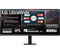 LG UltraWide Monitor 34U511A - UWFHD 1080p IPS 34 inch, 100Hz, 5ms GtG, DisplayHDR 400, Office and Desktop display, Reader Mode & Flicker Safe, Smart Energy Saving, DisplayPort, HDMI, Black