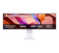 LG UltraWide 49U950A-W.AEU 49" Ultra Wide PC Monitor - Nano IPS Dual QHD (5120x1440) Resolution 5ms GtG 144Hz, DisplayHDR400, DCI-P3 98% (CIE1976), FreeSync Premium, Curved