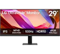 LG UltraWide Monitor 29U511A - UWFHD 1080p IPS 29 inch, 100Hz, 5ms GtG, HDR10, Office and Desktop display, Reader Mode & Flicker Safe, Smart Energy Saving, DisplayPort, HDMI, Black