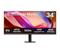 LG UltraWide Monitor 34U511A - UWFHD 1080p IPS 34 inch, 100Hz, 5ms GtG, DisplayHDR 400, Office and Desktop display, Reader Mode & Flicker Safe, Smart Energy Saving, DisplayPort, HDMI, Black