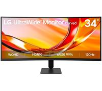 Lg UltraWide U6 34U601B-B Quad HD 34" Curved IPS Monitor - Black, Black