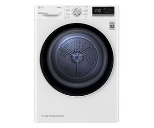 LG V7 FDV709W WiFi-enabled 9 kg Heat Pump Tumble Dryer - White, White