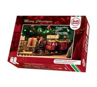 LGB 70308 Garden Railway Starter Set Christmas Train with Locomotive and Two Carriages, Outdoor Railway, G Scale