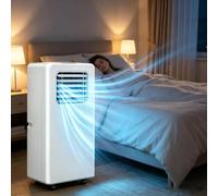 LGBBTI Freestanding Air Conditioner, Portable AC Unit 8500BTU Mobile Air Cooler with Zero Drainage, 2 Fan Speeds, for Home Office Rooms up to 28 m², Comes with UK 3-pi, 8500BTU, 8500BTU