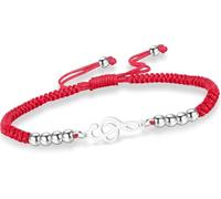 LGBBTI Music Note Bracelet for Women Men Handmade Adjustable Braided Rope String Charm Jewelry Gift for Musician Teacher Music Lovers, S-R string