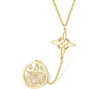 LGBBTI Witch Knot Necklace Tetragrammaton Pentagram Pendant Celtic Protection Amulet Pagan Irish Gothic Jewelry for Women Men Gift, Witches Knot Necklace-G