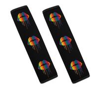 LGBT 12s Kisses Soft Seat Belt Cover Pad All Car 2PCS