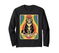 LGBT Ally Cat Tarot Card Gay Pride Month Rainbow Flag LGBTQ Long Sleeve T-Shirt