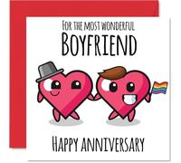 LGBT Anniversary Card, Wonderful Boyfriend