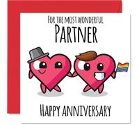 LGBT Anniversary Card, Wonderful Partner