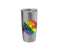 LGBT Be Yourself Live Authentically Stainless Steel Insulated Tumbler