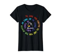 LGBT Bear Mom I'll Love You Forever I'll Like You for Always Value Graphic T-Shirt, Women, Black, S