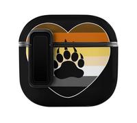 LGBT Bear Pride Heart Cute Case Compatible with AirPods 4 Protective Cover with Automatic Lock