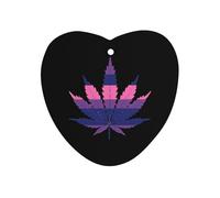 LGBT Bisexual Gay Flag Weed Car Air Freshener Decorative Hanging Aromatherapy Tablets for Car Trucks Love form