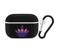 LGBT Bisexual Gay Flag Weed Headphone Case Compatible with AirPods Pro PC Shell Carrying Case with Keychain White-style