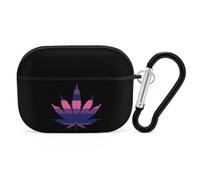 LGBT Bisexual Gay Flag Weed Headphone Case Compatible with AirPods Pro PC Shell Carrying Case with Keychain Black-style