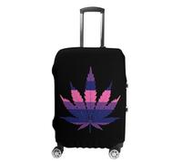 LGBT Bisexual Gay Flag Weed Luggage Cover Travel Suitcase Protector Anti-Scratch Suitcase Cover L