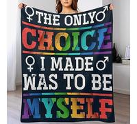 LGBT Blanket Gay Pride Throw Rainbow LGBT Colorful Flannel Soft Warm Enlarged Blankets 50”x40” Thickened Fuzzy Plush for Men Women Gay Pride Plush Throw Blanket Gift for Bed Sofa Multiple Sizes