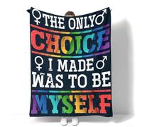 LGBT Blanket Gay Pride Throw Rainbow LGBT Colorful Flannel Soft Warm Enlarged Blankets 60”x50” Thickened Fuzzy Plush for Men Women Gay Pride Plush Throw Blanket Gift for Bed Sofa multiple sizes