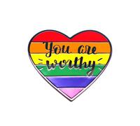 LGBT Brooch Pin Gay Pride Rainbow Enamel Lapel Pin Protect Trans Kids/Love Respect Freedom Tolerance Equality Pride Pin for Clothes Backpacks LGBTQ Jewelry Gift, Zinc, no gemstone