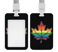 LGBT Canada Pride Card Holder Cute ID Badge Holders Card Protector for Office Work Women Men