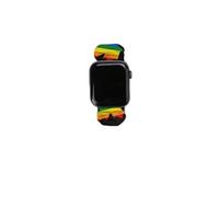 LGBT Canada Pride Replacement Watchband Cute Printed Watch Strap Elastic Solo Loop Bands Compatible for Apple Watch 38mm/40mm