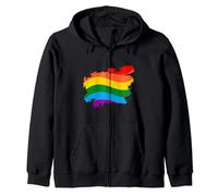 LGBT Community Rainbow Pride Flag Color Design Zip Hoodie