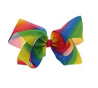 LGBT COSTUME Deluxe LARGE Rainbow Ribbon Bow (23 x 18 cm) by Lizzy® (Rainbow)