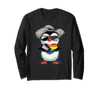 LGBT Cute Penguin Heart Progressive Pride Flag LGBTQ+ Long Sleeve T-Shirt