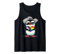 LGBT Cute Penguin Heart Progressive Pride Flag LGBTQ+ Tank Top