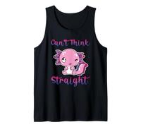 LGBT Flag Can't Think Straight Cute Axolotls Bi-Sexual Pride Tank Top
