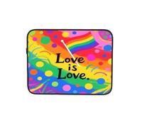 LGBT Flag Love is Love Laptop Sleeve Case Notebook Computer Pouch Tablet Briefcase Carrying Bag for Work 13 Inch