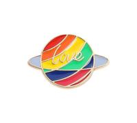 LGBT Flag Rainbow Heart Brooch Peace And Love Enamel Pins Clothes Bag Lapel Lesbian Jewelry Gay Pride Badge Pin