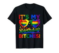 LGBT Funny It's My Birthday Bitches Gay Pride Rainbow T-Shirt