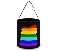LGBT Gay Flag Halloween Candy Tote Tricking Or Treating Bag Pumpkin Easter Eggs Bucket Best Party Gifts