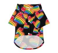 LGBT Gay Flag Hawaii Shirt Print Dog Clothes T-Shirt Beach for Puppy Cat M