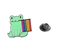 LGBT Gay Pride Brooches Pins,Pride Rainbow Flag Lapel Pins Bulk,Cute Rainbow Frog Enamel Pin,Enamel LGBT Lapel Pins,Funny Pride Gay Badge Pins for Clothes Bags Accessories