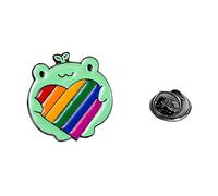 LGBT Gay Pride Brooches Pins,Pride Rainbow Flag Lapel Pins Bulk,Cute Rainbow Frog Enamel Pin,Enamel LGBT Lapel Pins,Funny Pride Gay Badge Pins for Clothes Bags Accessories