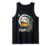 LGBT Gay Pride Month LGBTQ+ Queer Rainbow Flag Heart LGBTQ Tank Top
