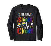 LGBT Gay Pride Proud Ally No One Should Live in A Closet Long Sleeve T-Shirt