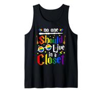 LGBT Gay Pride Proud Ally No One Should Live in A Closet Tank Top