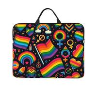 Lgbt-Gay-Pride-Rainbow 14-Inch Laptop Case, Portable Laptop Computer Sleeve With Zipper Closure