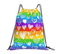 Lgbt Gay Pride Rainbow Women Men Drawstring Backpack Adjustable String Backpack Waterproof Swimming Bags For Football Travel Gym