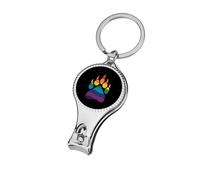 LGBT Gay Rainbow Bear Paw Nail Clippers Fingernail Toenail Clipper Cutters Care Tools for Adult